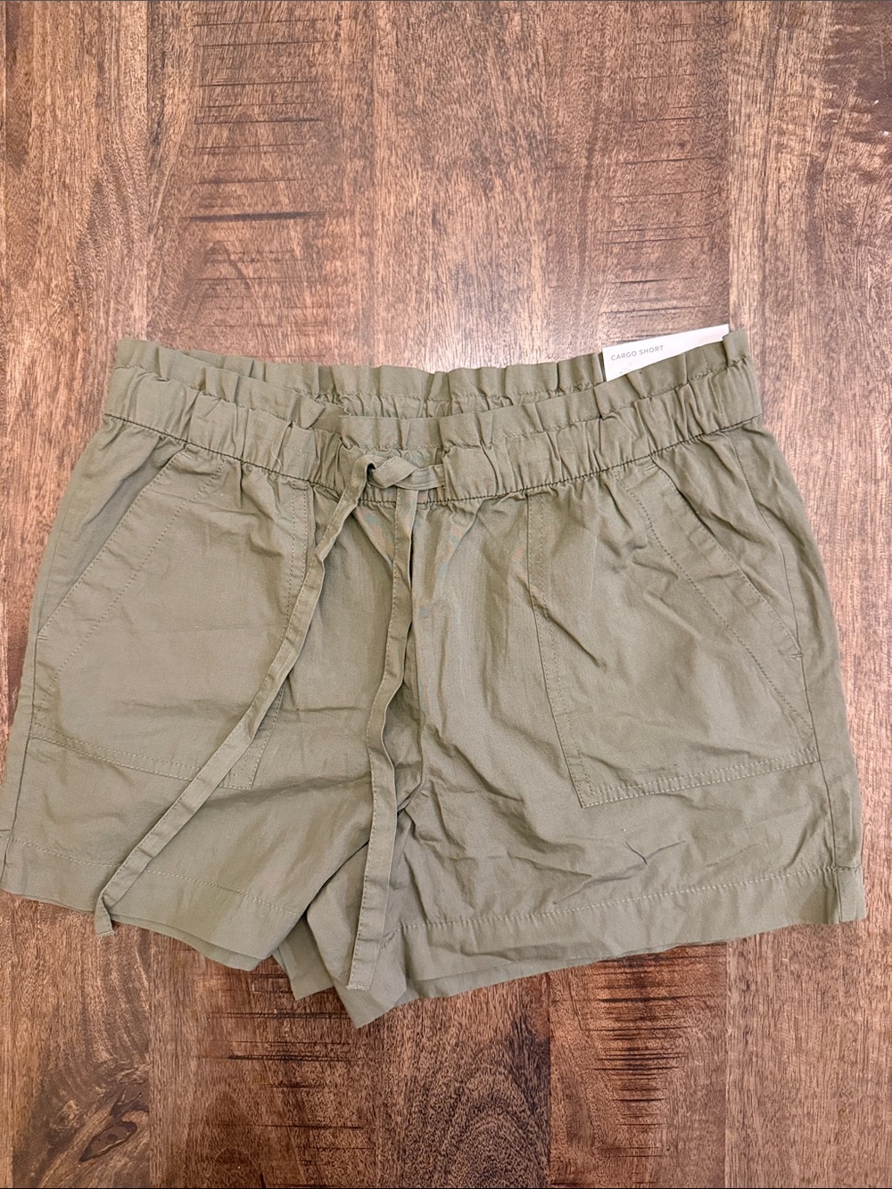 LOFT Olive Green Drawstring Cargo Shorts